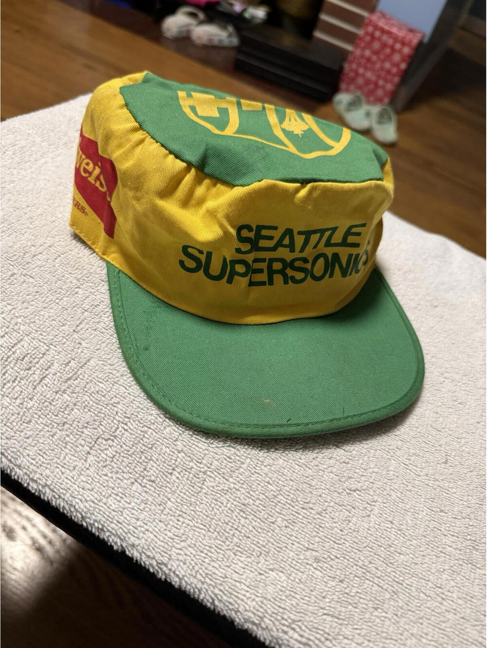 Seattle Sonics NBA Vintage Logo Athletic Cap Hat Gem splash